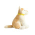 A plush toy resembling a dingo, featuring a cream and light brown colour with a yellow collar.