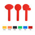 Three red sponge ball cheersticks in different shapes, with additional colour options shown below in yellow, orange, black, green, blue, and red.