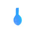 A blue 30cm balloon. The balloon is round with a tied end and has a glossy finish.