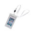 A waterproof phone bag in white with a strap, designed to hold a smartphone securely.