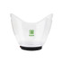 A transparent LED ice bucket with a black base and branding. It has a curved design and holds up to 8 litres.
