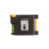 A multifunctional tape measure in black and yellow, featuring a built-in level and a metal clip.