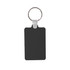 A rectangular black Durasoft keyring with a silver metal attachment. It has a simple, sleek design.