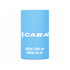 A drink bottle stubby holder in light blue with a logo. Ideal for keeping drinks insulated.