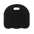 A drink bottle cooler in black, featuring a handle and two storage compartments for bottles.