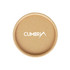 A small cylindrical paper box in natural brown with a logo on the top. Dimensions are 65 x 130mm.