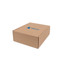 A large brown cardboard shipper box with a logo printed on the top.