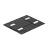 A black foldable magnetic wine box designed to hold a single bottle. Features a simple, sleek design with a logo.