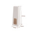 A white trapezoidal box featuring a transparent window, measuring 167mm in height, 57mm in width, and 54mm in depth.