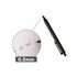 A black plastic click pen with a fine 0.5mm tip, featuring a clip and a simple design.