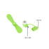 A green 2 in 1 smartphone fan with a Micro USB and Lightning connector, featuring a compact design for easy use.