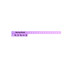 A purple tabbed disposable PVC wristband with round holes and a logo, suitable for events and exhibitions.