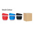 A drink bottle set featuring three reusable glass coffee cups in red, blue, and black, alongside a cardboard box.