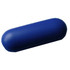 A large, blue oval tablet-shaped stress reliever with a smooth, soft surface. It features a simple design.