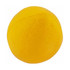 A yellow lemon-shaped stress reliever with a smooth surface, designed for squeezing and relaxation.