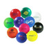 A collection of multi-coloured 50mm stress balls in various shades, featuring different logos and branding.