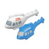 A blue and a white helicopter-shaped stress reliever with branding on each. Ideal for stress relief and fun.