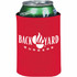 A collapsible can insulator in red, designed to hold a 350ml drink can, featuring a logo.