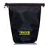 A black 5L dry bag featuring a logo in bright yellow. The bag has a secure closure at the top.