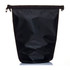 A black 5L dry bag with a fold-over top and a securing clip, featuring a textured surface and branding.