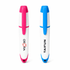 A set of two highlighters with pink and blue tips, featuring a white body and branding.