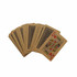 A set of eco-friendly playing cards in brown, featuring a design on the back and a King of Hearts face card.