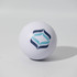 A white stress ball featuring a blue and dark blue logo design.
