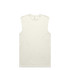 A light cream sleeveless tank top with a simple design and a logo. 