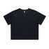 A black classic crop tee with a simple design and a small logo on the label.