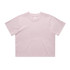 A light pink classic crop tee with short sleeves and a simple design. Features a logo on the label.