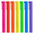 A set of jumbo highlighter pens in pink, red, orange, yellow, green, blue, and purple, featuring a textured grip and clips.