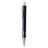 A metal pen in a vibrant purple colour with a polished silver clip and decorative holes on the barrel.