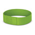 A bright green Dazzler Wrist Band made of durable material, featuring a secure hook-and-loop fastener.