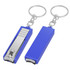 A blue nail clipper key ring with a silver clipper and keychain attachment. Features a sleek design and logo.