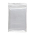 A clear plastic bag containing a folded poncho. The poncho is lightweight and features a branding logo.