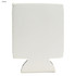 A white neoprene stubby cooler with a simple design and a logo. Ideal for keeping drinks cold.