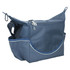 A navy cooler bag with a large main compartment, side pockets, and a zippered closure. It includes a branding logo.