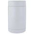 A drink bottle holder in white, designed to keep beverages cold, featuring a simple cylindrical shape and a logo.