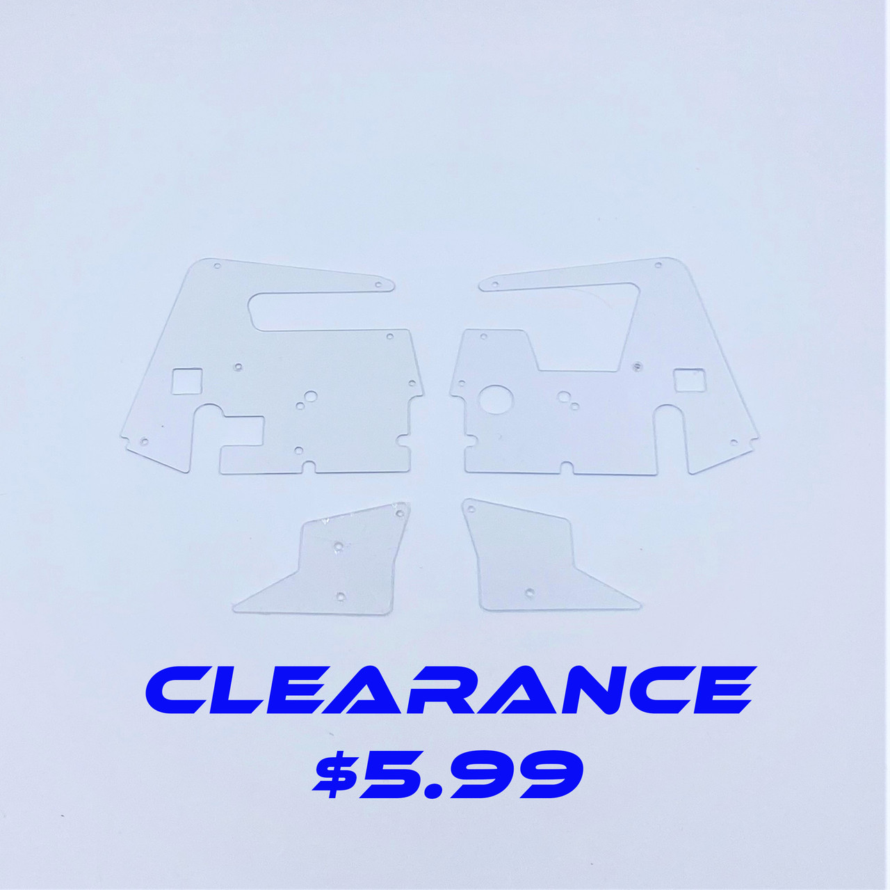 Body Side Panels, LH/RH, Clear, 1/18 Sprint 3.0 – image 1