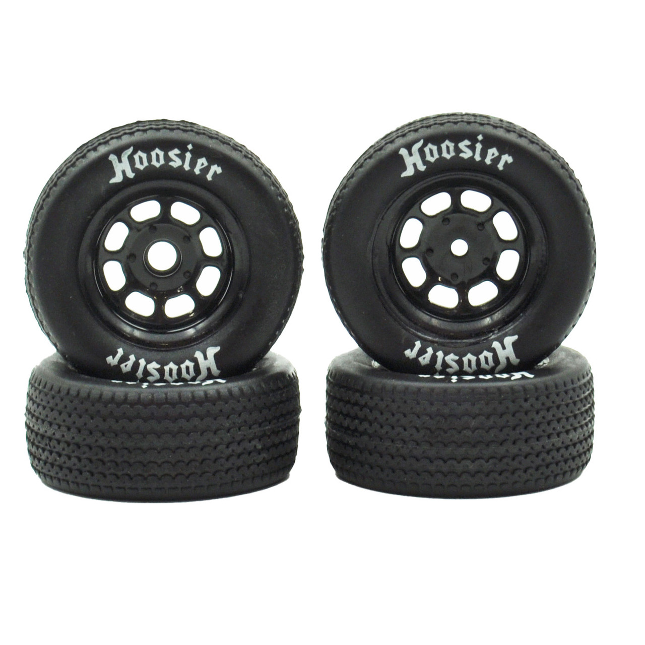 FR/RR Soft Tires & Black Wheels, 1/18 Modified (4) – image 1