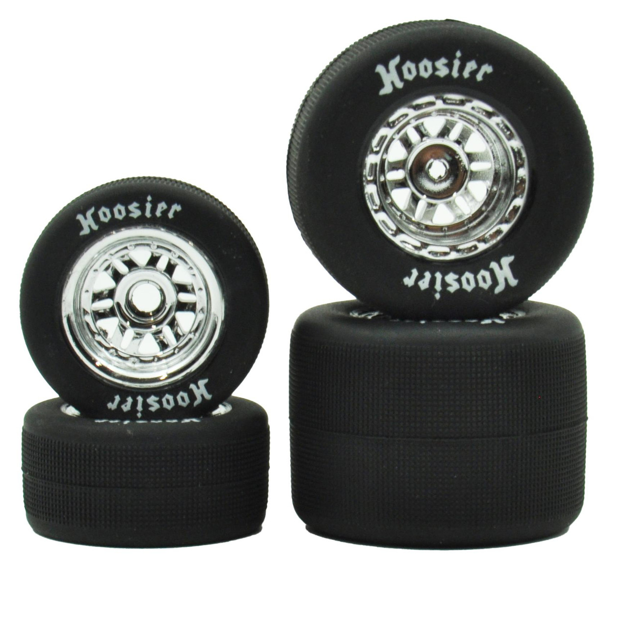 FR/RR Tires & Chrome Wheels, 1/18 Asphalt Sprint Car (4) – image 1