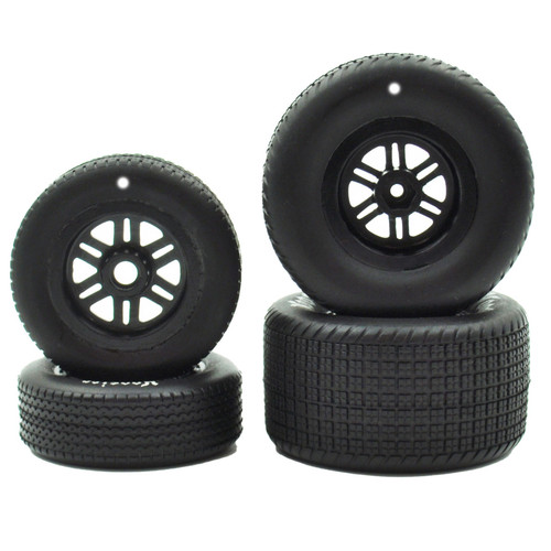 FR/RR Soft Tires & Black Wheels, Hoosier, 1/18 Sprint (4) – image 2