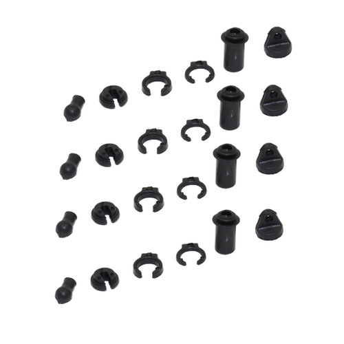 Shock Plastic Parts, 1/18 Mid, Spr, EDM, LM (4)