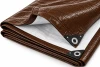 Brown White Heavy Duty Poly Tarp