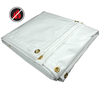 16' x 20' 12 oz White Fire Retardant Tarp