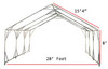 30' x 30' 1-5/8" Reinforced Canopy Schematic