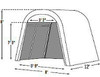 8' X 12' X 8' Round Portable Garage Canopy
