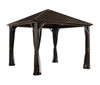 DAKOTA HARDTOP GAZEBO, 10 FT. X 10 FT. DARK BROWN