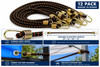 72" Heavy Duty Bungee Tie Downs Black