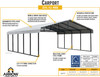 Arrow 20' x 20' Metal Carport W Steel Roof (Two Available Leg Heights)